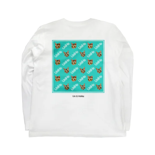 UniHo 猫ズ総柄 パステルグリーン Long Sleeve T-Shirt