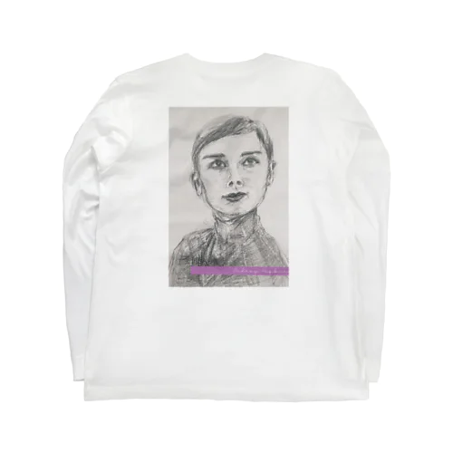 オードリー・ヘップバーン デッサンプリント Long Sleeve T-Shirt