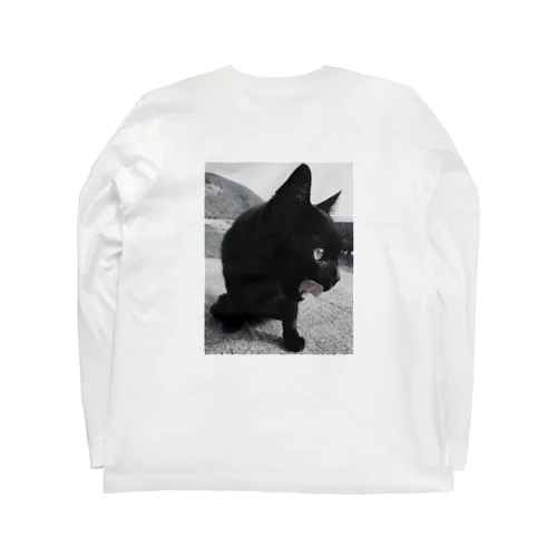 HF 波止場の猫ちゃん フォトプリント Long Sleeve T-Shirt