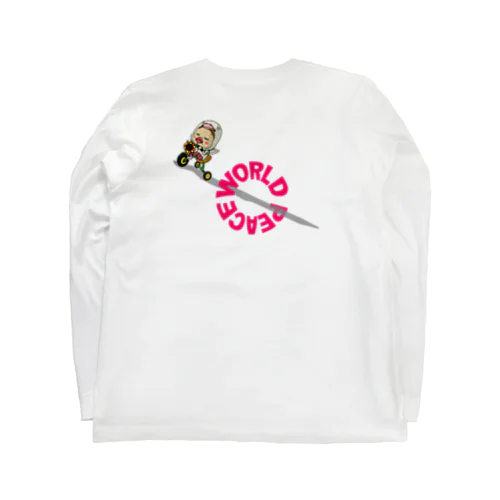 【バックプリント】世界平和だよ！さげみちゃん（円形文字） Long Sleeve T-Shirt