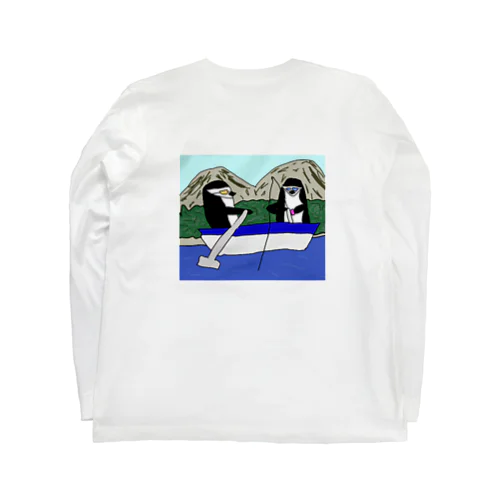 まぁまぁでかいボート釣りペンギンズ Long Sleeve T-Shirt