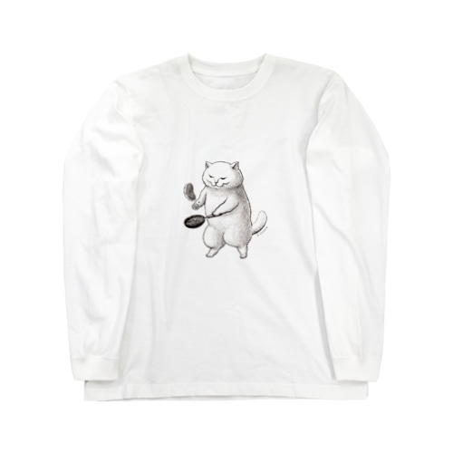 チャオとパンケーキ・モノクロ Long Sleeve T-Shirt