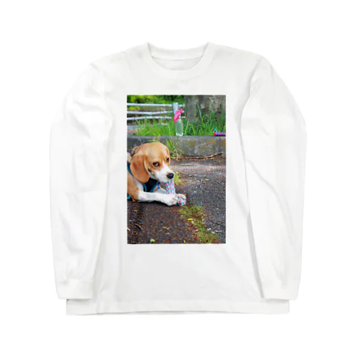 遊び心を忘れないビーグル Long Sleeve T-Shirt