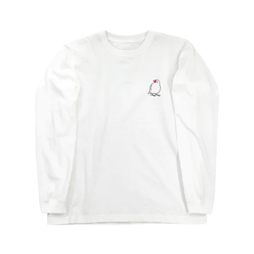 見上げる白文鳥 Long Sleeve T-Shirt