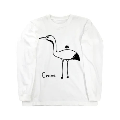 傘つきの鶴 Long Sleeve T-Shirt