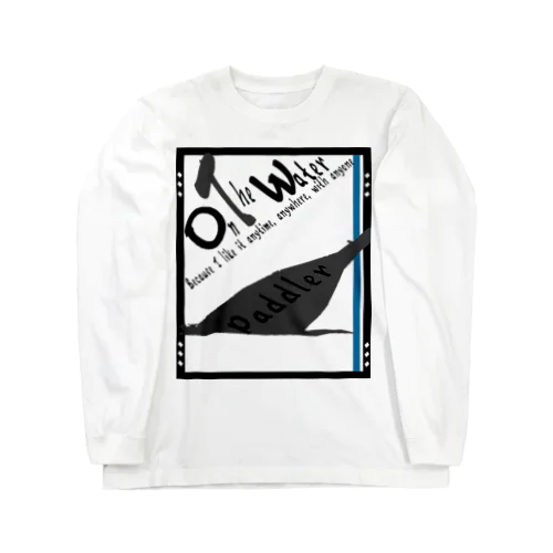 ON　THE　WATER２mono系青 Long Sleeve T-Shirt