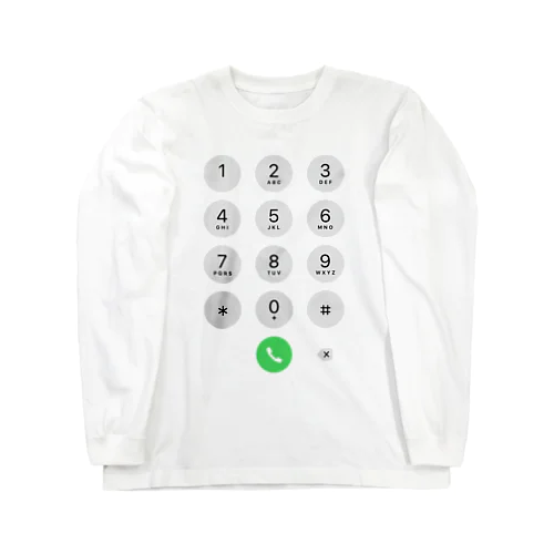 iPhone電話キーパッド ロングスリーブTシャツ