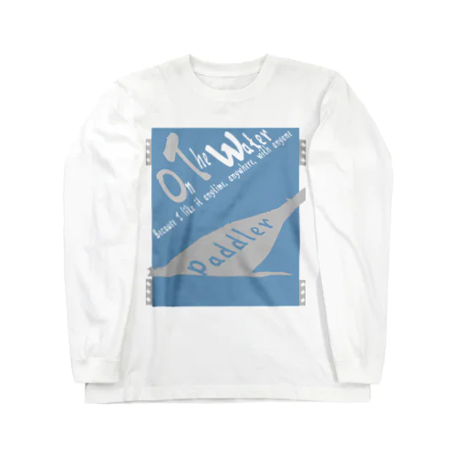 ON　THE　WATER白系青 Long Sleeve T-Shirt