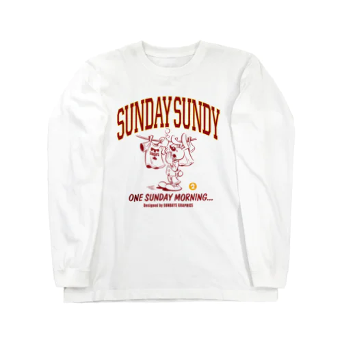 SUNDAY SUNDY No.2(カレッジロゴ)  ロングスリーブTシャツ