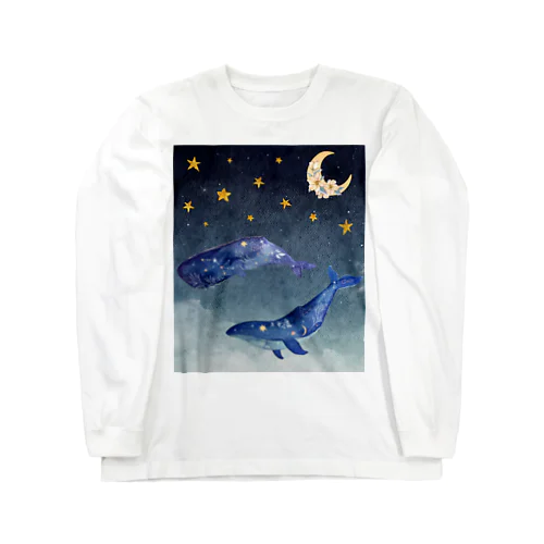 夜を泳ぐクジラ Long Sleeve T-Shirt