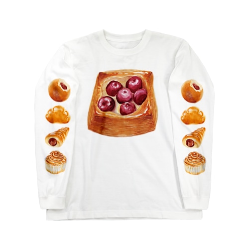 菓子パンが好き　〜チェリーデニッシュ〜 Long Sleeve T-Shirt
