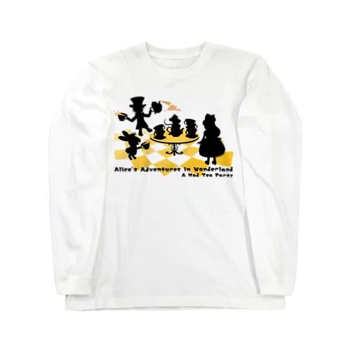 不思議の国のアリス【お茶会】シルエット Long Sleeve T-Shirt