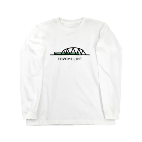 【只見線】第五只見川橋梁とキハ40🚃 ロングスリーブTシャツ