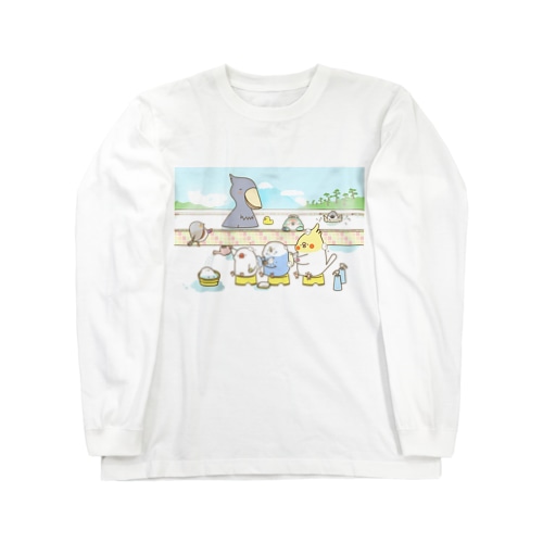 銭湯「鳥の湯」 Long Sleeve T-Shirt