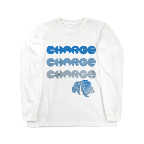 オカヤドカリCHARGEブルー ロングスリーブTシャツ