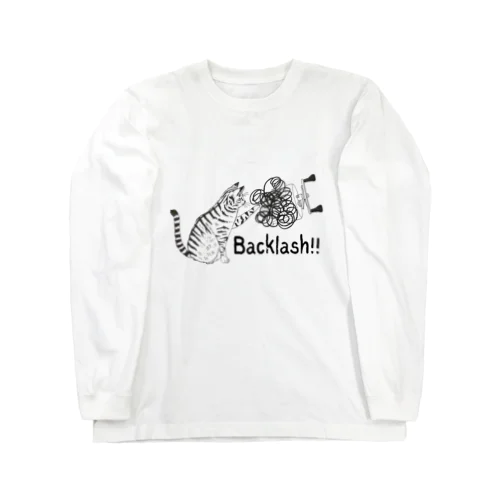 Backlash!! ネコ ロングスリーブTシャツ