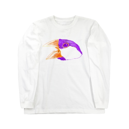 紫×オレンジ文鳥 Long Sleeve T-Shirt