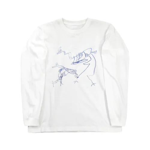 ヒクイドリとペンギンの骨 Long Sleeve T-Shirt