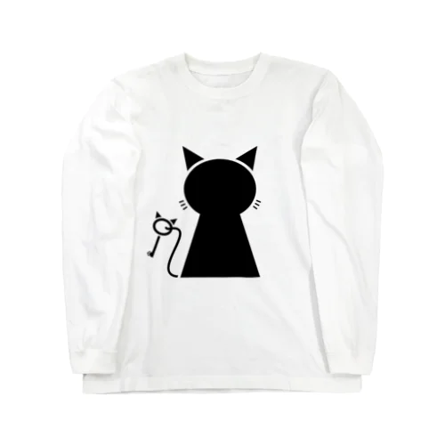 鍵穴っぽい猫 (黒猫) Long Sleeve T-Shirt