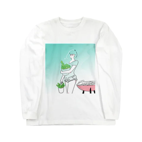 肉を多めに買ったと思ったら、多肉植物でした Long Sleeve T-Shirt