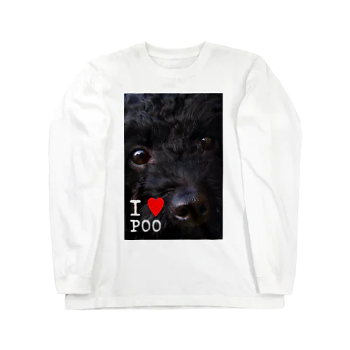 黒いトイプードル_I love poodle. Long Sleeve T-Shirt