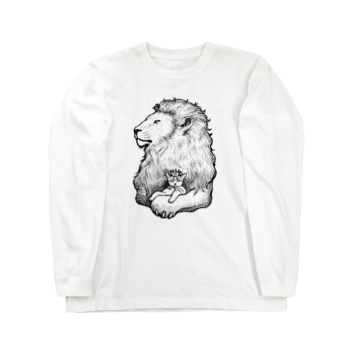 カブと獅子(モノクロ) Long Sleeve T-Shirt