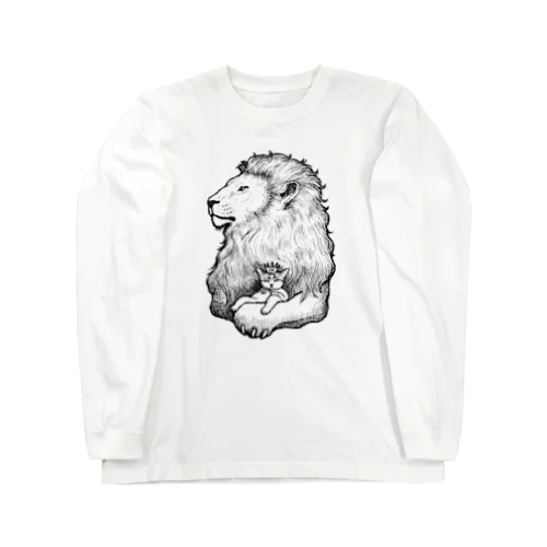 カブと獅子(モノクロ) Long Sleeve T-Shirt