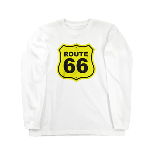 U.S. Route 66  ルート66　イエロー Long Sleeve T-Shirt