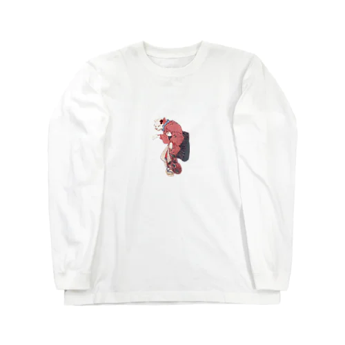 艶やかな芸者猫 Long Sleeve T-Shirt