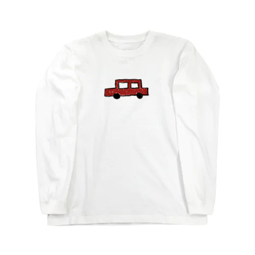 赤い車 ロングスリーブTシャツ