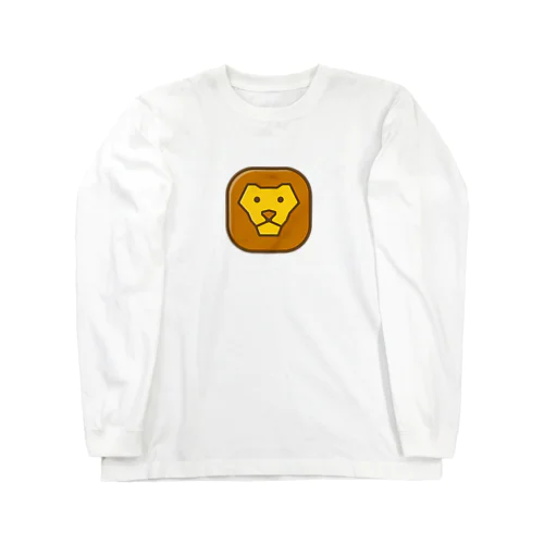 Savanna lion face ロングスリーブTシャツ