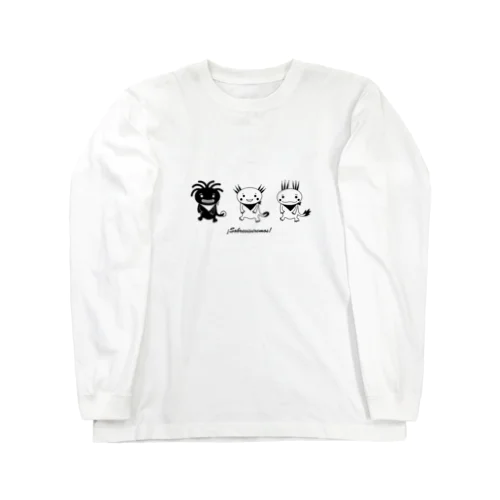 XochimilKids アホロテ・キッズ白黒　スペイン語 Long Sleeve T-Shirt