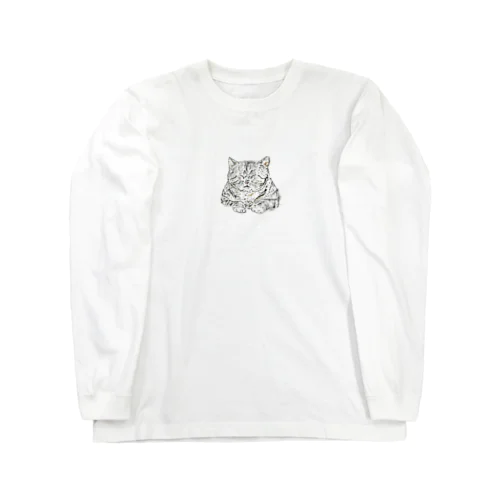 色鉛筆ネコ2 Long Sleeve T-Shirt