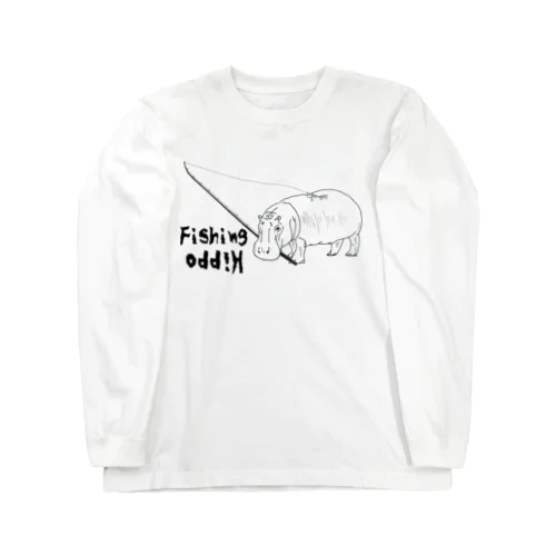 Fishing Hippo　釣りバカ ロングスリーブTシャツ