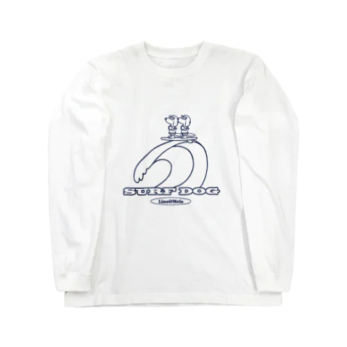 リノメレSURF DOGブルーライン ロングスリーブTシャツ