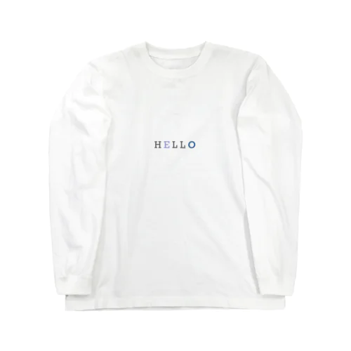 simple HELLO 롱 슬리브 티셔츠