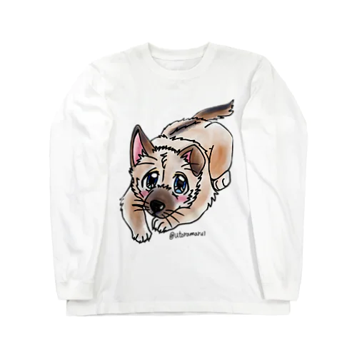 泥棒フェイスの子犬 Long Sleeve T-Shirt