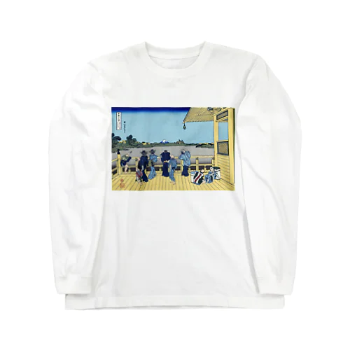 葛飾北斎_冨嶽三十六景　五百らかん寺さゞゐどう Long Sleeve T-Shirt