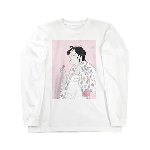 猫とチュッパチャプスと私 Long Sleeve T-Shirt