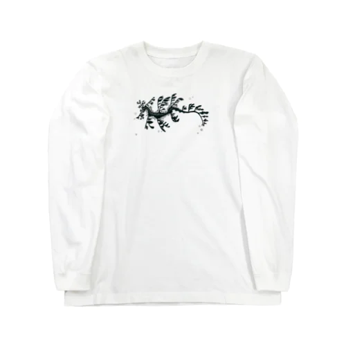 リーフィーシードラゴン　白黒 Long Sleeve T-Shirt