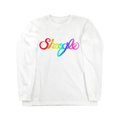 Shoogle(シューグル・週グル・週刊少年グルメ)ロゴ レインボー ロングスリーブTシャツ