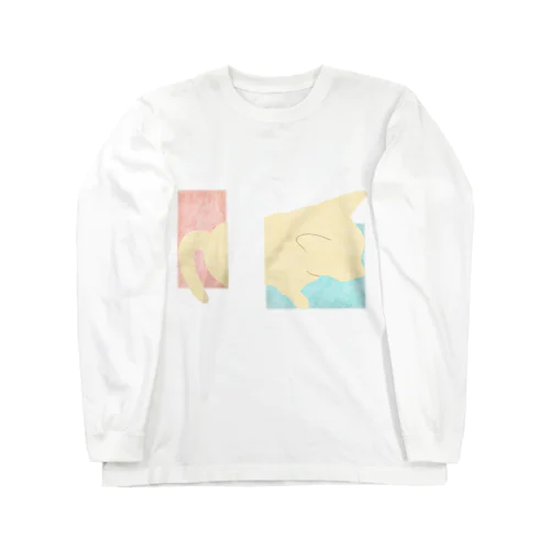 ねこ　きってはって Long Sleeve T-Shirt