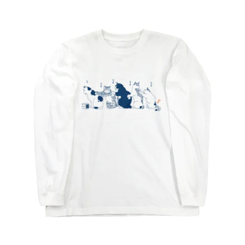 猫国温泉（にゃんごくおんせん） 롱 슬리브 티셔츠
