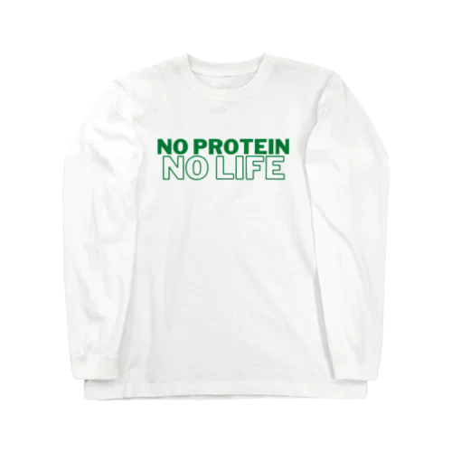 NO PROTEIN NO LIFE 롱 슬리브 티셔츠