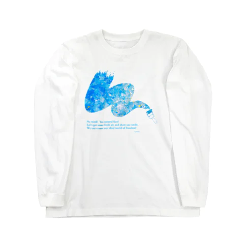 爽やか ペイントデザイン　Clear ノーマスク Long Sleeve T-Shirt