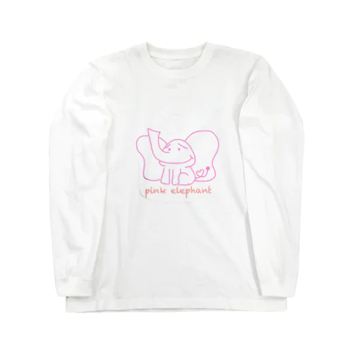 pink elephant ロングスリーブTシャツ