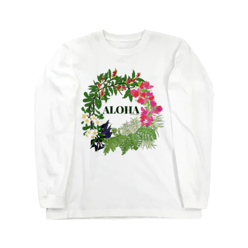 花輪ALOHA Long Sleeve T-Shirt