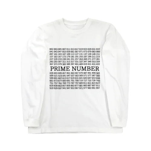 素数 (Prime number)  ロングスリーブTシャツ