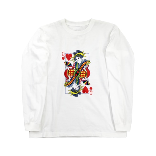 浮世絵トランプ/クイーン Long Sleeve T-Shirt