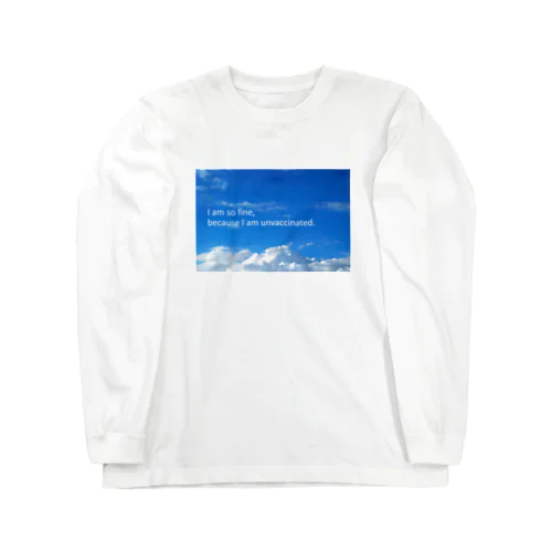 blue sky / unvaccinated ロングスリーブTシャツ